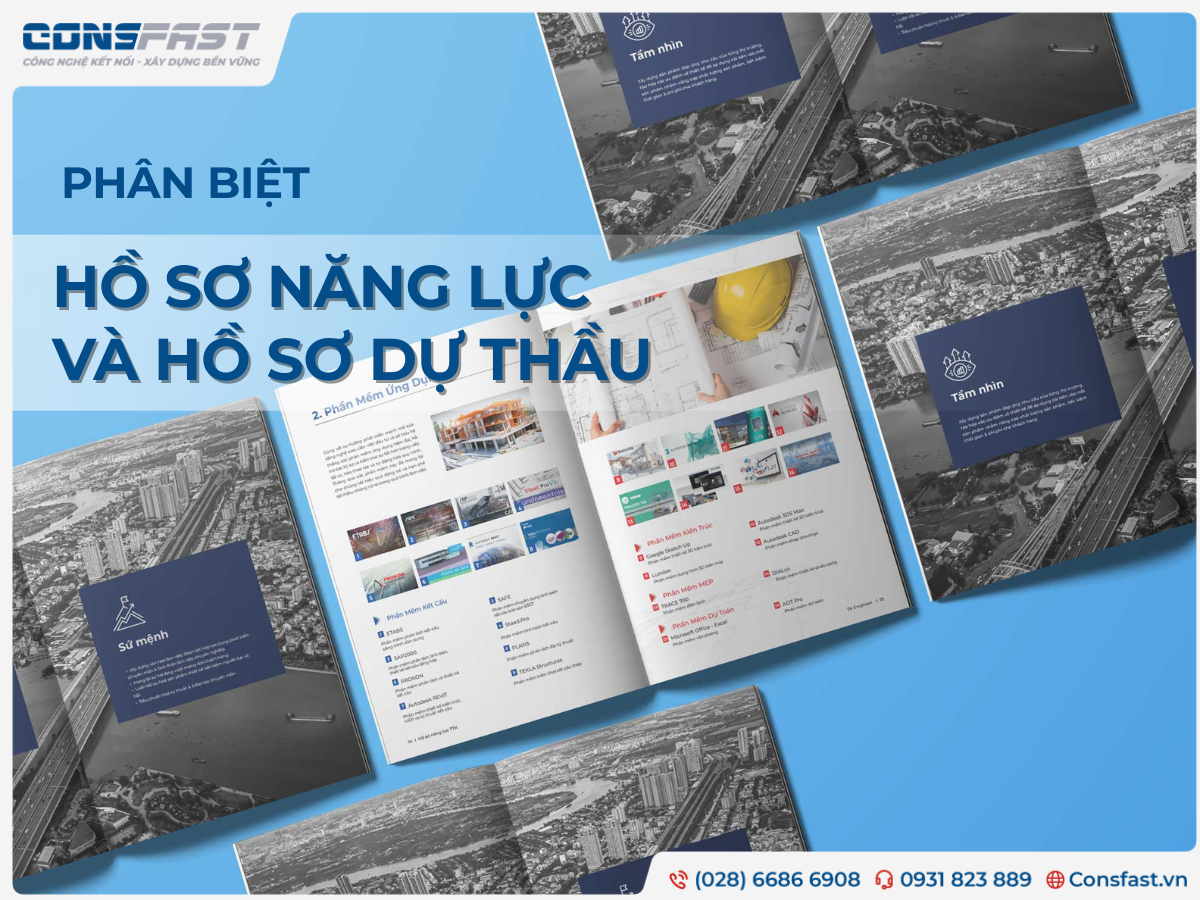 Minh họa sự khác biệt giữa Hồ sơ năng lực và Hồ sơ dự thầu trong ngành xây dựng – ConsFast