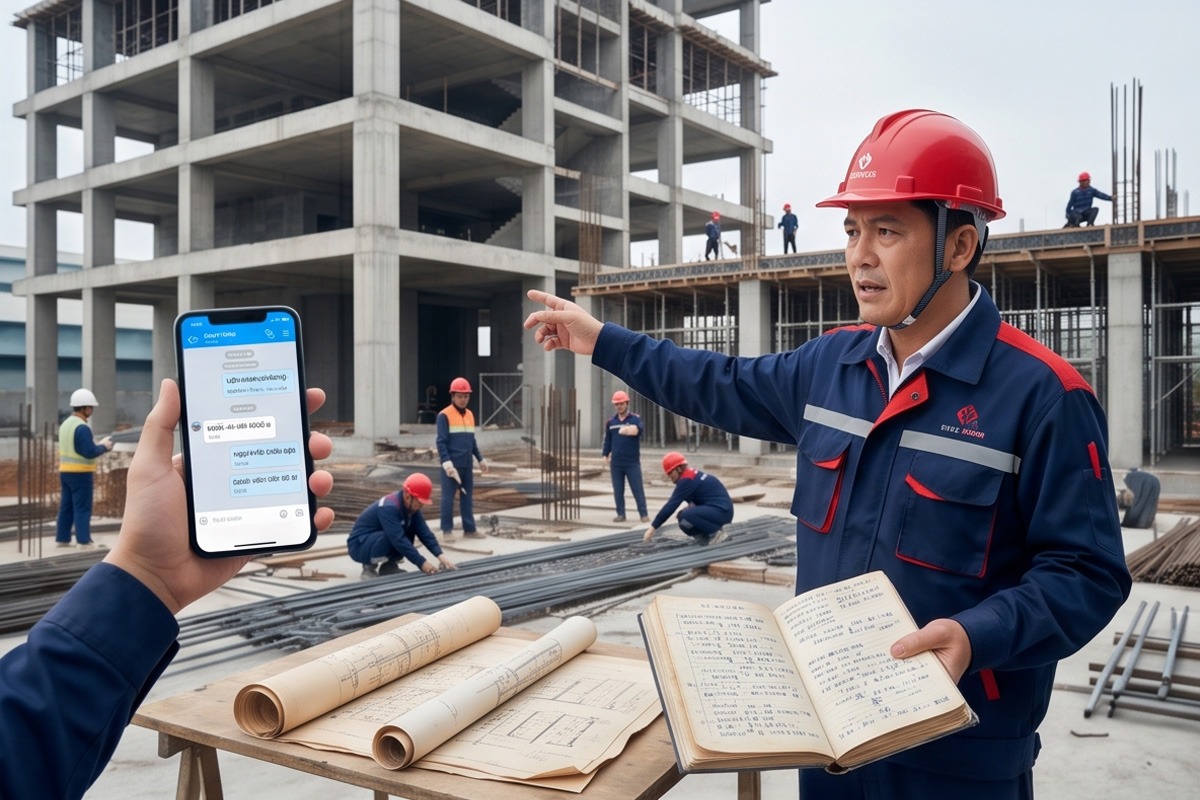 2. Thi công chạy bằng kinh nghiệm & Zalo