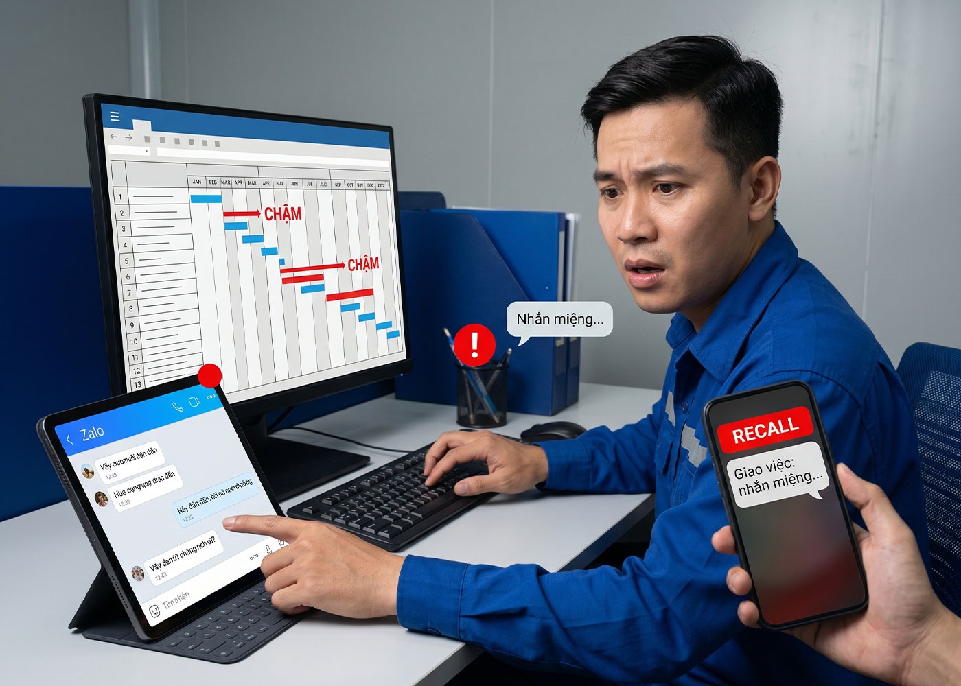 Tiến độ phụ thuộc con người
