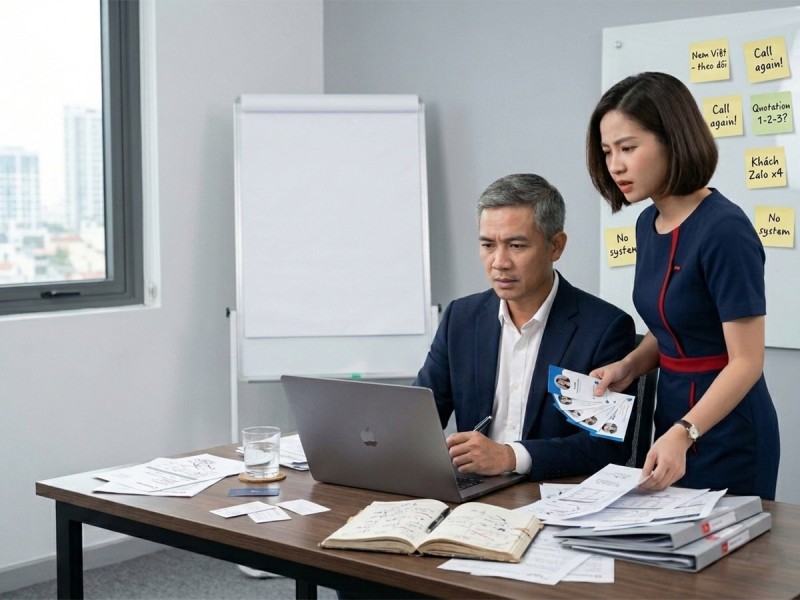 TRƯỚC – KHÔNG CÓ CRM