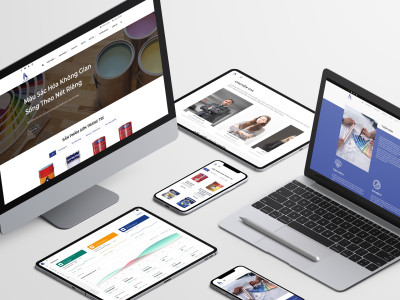 Website thi công + hồ sơ năng lực